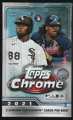 IN STOCK 2021 Topps Chrome Baseball Factory Sealed Hobby Box 24 Packs 2 AUTOS • $129.95