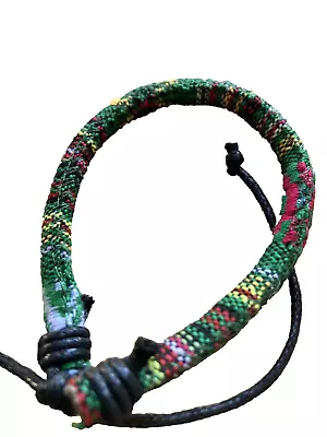 Rastaclat Color Adjustable Draw String Bracelet Green & Multicolor New Cool Fun • $7.99