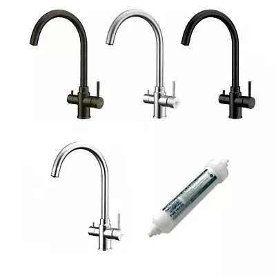 FilterLogic Tazmin 3 Way Kitchen Drinking Water Filter/Mixer Tap W/ FREE System • £99.95