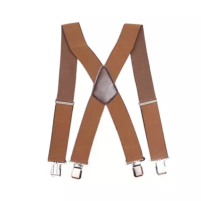 £9.95 • Buy Heavy Duty Work Trouser Braces 50mm Highly Elasticated Unisex Suspenders Black