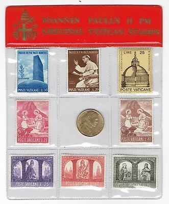 Vatican Stamps 1965 - 1966 And Pope John Paul II Souvenir Coin • $3.50