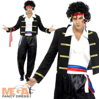 80's New Romantic Mens Fancy Dress Adam Ant Celebrity Star 1980s Adults Costume • £24.49