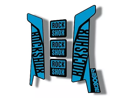 Rock Shox BOXXER 2017 Mountain Bike Cycling Decal Kit Sticker Adhesive Blue • $19.99