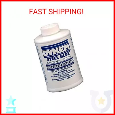 Dykem Layout Fluid Blue 8 Oz. Can And Brush In Cap. Machinist Dye For Metal Lay • $23.16