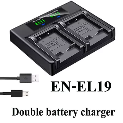 USB Battery Charger For Nikon EN-EL19 Coolpix W150 W100 A100 S100 S2500 S2600 • $10.99