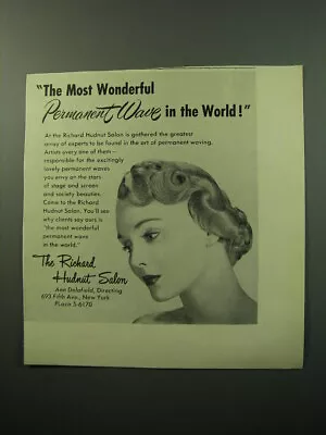 1950 The Richard Hudnut Salon Ad - The Most Wonderful Permanent Wave • $19.99