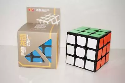 YJ GuanLong 3x3x3 Black Magic Speed Cube Puzzle Toy Ship From USA • $8.50