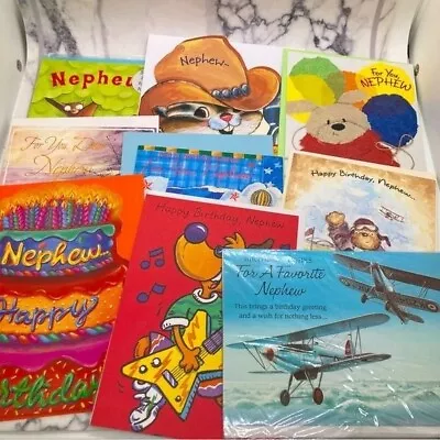 Nephew Birthday Cards Set A (9 Cards) New With Envelopes Vintage New Old Stock • $17.99