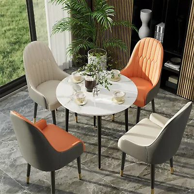 High-end Dinner Table And Chair 4-6 Seat For Kitchen Restaurant Cafe Marble Top • $199.93