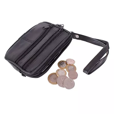 Leather Coin Pouch Purse Wallet Pouch With Belt Loop • £6.90