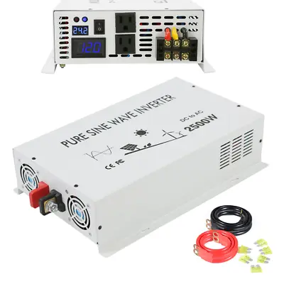 24V To 120V 2500W DC To AC Power Pure Sine Wave Inverter Solar System Off Grid • $242.25