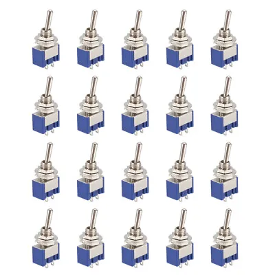 20 Pcs 125VAC 6A On/off 2 Position Terminal SPST Latching Mini Toggle Switch • $15.54