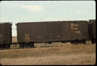 MB10-76 Original Colour Slide Pacific Great Eastern 40' Box Car #4151 Circa 1982 • $2.19