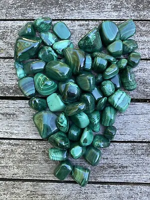 Malachite Large Tumblestone AAA+ : Emotional Healing : Protection 30mm To 40mm • £4.99