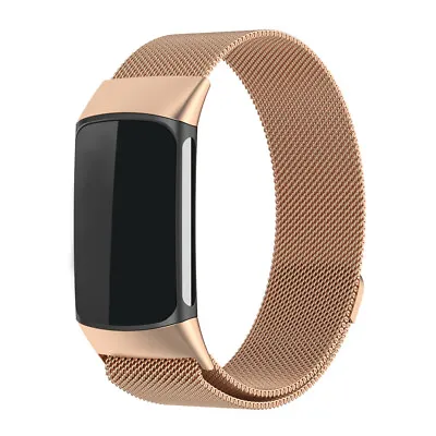 $10.97 • Buy For Fitbit Charge 5 Sport Woven Nylon Silicone Leather Metal Watch Band Strap 