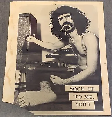 Circa 1968 FRANK ZAPPA Poster ~ Sock It To Me Yeh! ~ 23x29 • $49.95