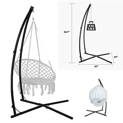 Heavy Duty Steel Hammock C Stand Solid Frame Stand For Porch Swing Hammock Chair • $79.99