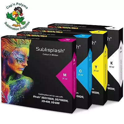 £99 • Buy 4x Sublisplash Sublimation Ink Cartridges For SG3110/SG7100/SG400/SG800 Printers