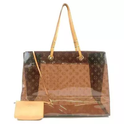 Louis Vuitton Clear Translucent Monogram Ambre Cabas Cruise GM Tote W Pouch  • $2759.40