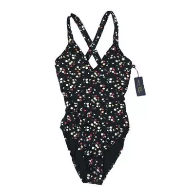Polo Ralph Lauren Floral Swimsuit Swimwear Size 8 Padded Criss Cross Back Beach • £39.95