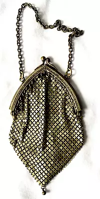 Vintage  1920's-30's Art Deco Flapper Style Silver Mesh Purse • $9.99