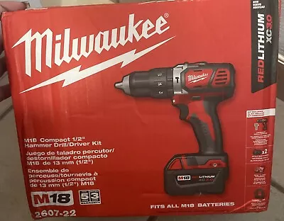 Milwaukee M18 18V Cordless Hammer Drill - 2607-22 • $190