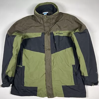 Columbia Men's Core Interchange Jacket Size XL Green Black Waterproof Bugaboo • $55.25