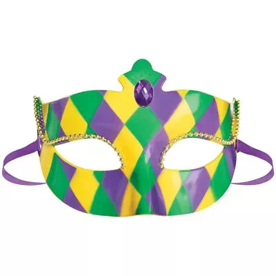 Mardi Gras Mask Harlequin 5 1/2  X 9 1/5  Mardi Gras Party Supplies Decorations • $1.89