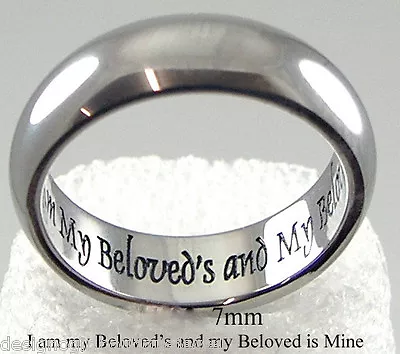  I Am My Beloved  Ring Wedding Anniversary Stainless Steel Silver Band • $22.99