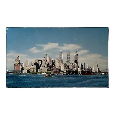 Skyline Of Manhattan Island United Air Lines Vintage Postcard (Unposted) • $5.99