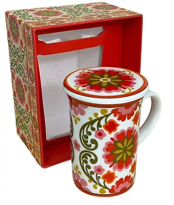 Vera Bradley Folkloric Porcelain Coffee Mug With Lid • $20.99