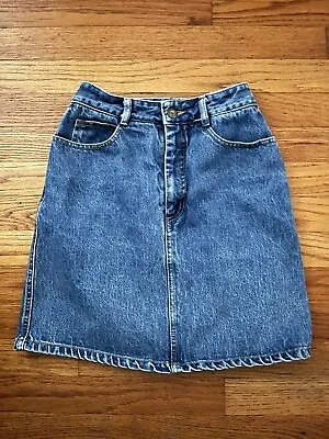 Vintage Georges Marciano For Guess Red Tag Blue Denim Skirt Size 14 Made In USA • $16.99