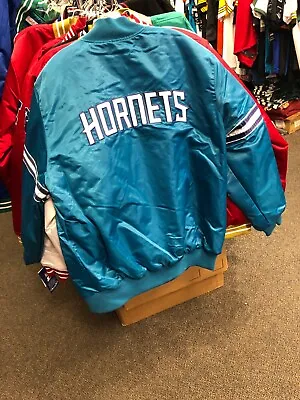 $99.99 • Buy Charlotte Hornets   Nba    Satin Jacket  Starter  Mens  Teal Green