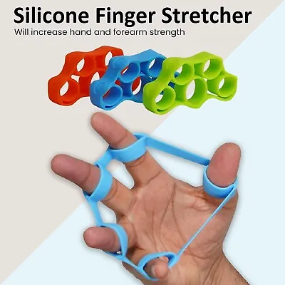 $9.99 • Buy Finger Hand Exerciser Strengthener Forearm Grip Trainer Resistance Workout Bands