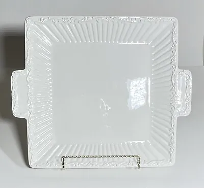 Mikasa - Italian Countryside DD900 - SQUARE CAKE PLATE With HANDLES - 11 1/4” • $25.99