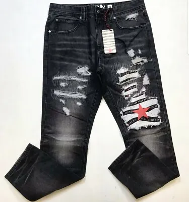 New 100% AUTHENTIC Born Fly Mens Flyer Then Your Average Patched Jean Pant • $64.99