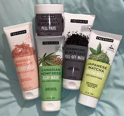 Set Of 5- Freeman World Tour Facial Variety Bundle For Skin Care Full Size 6oz • $19.99