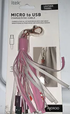 Itek USB Tassel Charm Keychain Charger Micro USB Charging Cable • $6.53