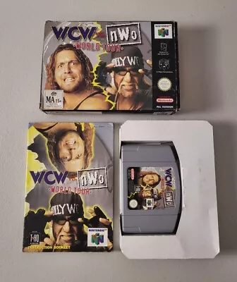 WCW Vs NWO World Tour - Nintendo 64 (N64) *BOXED - W/ Manual - Free Tracking* • $99.99