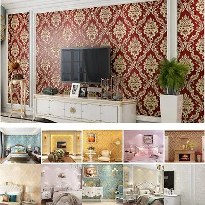 10M Retro 3D Embossed Wallpaper Classic Background Wallcovering DIY Upholstery • $62.69