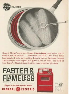 GENERAL ELECTRIC Vintage 1961 Mid Century  Faster And Flameless  Electric Range • $6.99