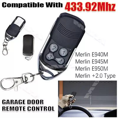  For Merlin+ 2.0 E945M E950 E943 Garage Gate Door Remote Control 433.92mhz • $15.38