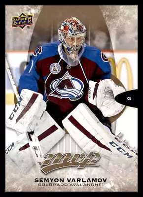 2016-17 Upper Deck MVP #195 Semyon Varlamov Colorado Avalanche Hockey Card • $1.55