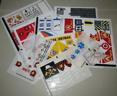 New Original Sticker Sheets From Lego City Emergency / Rescue Theme READ DESC. • $50.58