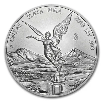 2019 Mexico 5 Oz Silver Libertad Bu Limited Mintage Coin • $238.88