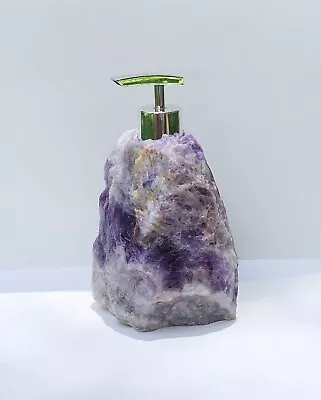 Amethyst Quartz Soap Dispenser Made In Crystal Rock • $120