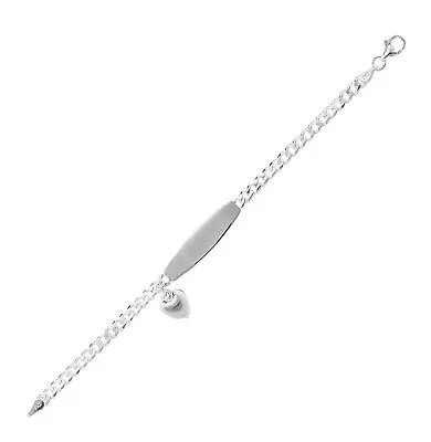 Cute 925 Sterling Silver Baby Heart Link & Chain Bracelet - 15cm*4mm 5 Grams • £29.49