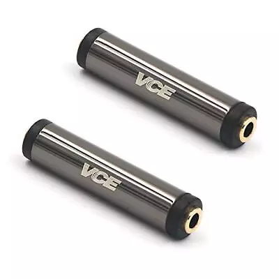 VCE 2-Pack 3.5mm Stereo Jack To 3.5mm Audio Female/Female Adapter Connectors • £9.20