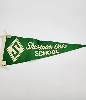 Vintage Sherman Oaks School Felt Flag Banner 23 X8.5  • $19.95