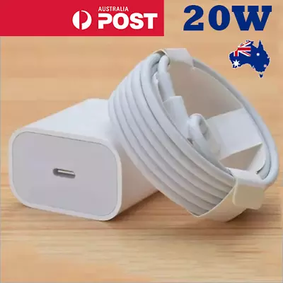 $4.85 • Buy 20W USB-C Type C Fast Wall Charger 2M Cable Adapter For IPhone 14 13 12 11 Pro +
